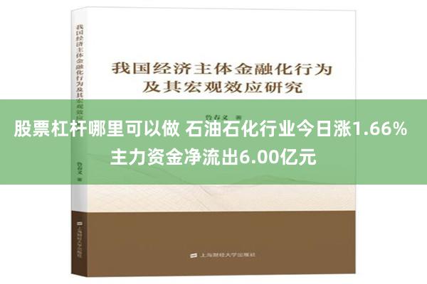 股票杠杆哪里可以做 石油石化行业今日涨1.66% 主力资金净流出6.00亿元