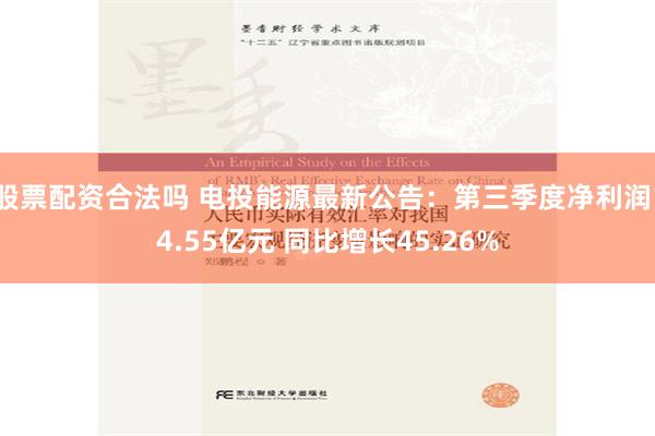 股票配资合法吗 电投能源最新公告：第三季度净利润14.55亿元 同比增长45.26%