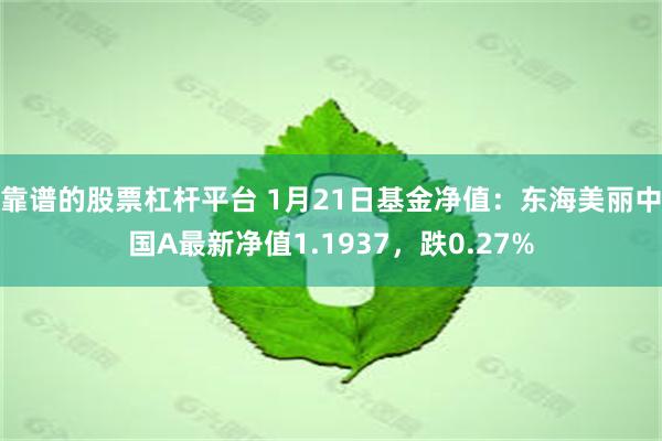 靠谱的股票杠杆平台 1月21日基金净值：东海美丽中国A最新净值1.1937，跌0.27%