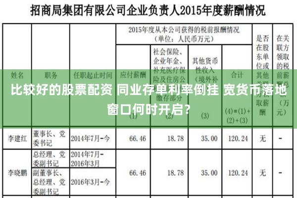 比较好的股票配资 同业存单利率倒挂 宽货币落地窗口何时开启？